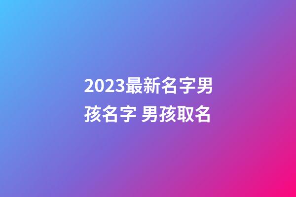 2023最新名字男孩名字 男孩取名